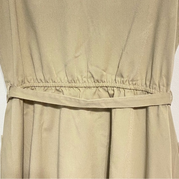 Vintage D.S. Ross Collectibles Khaki Sleeveless Button Front Dress size 7/8 - Picture 12 of 14